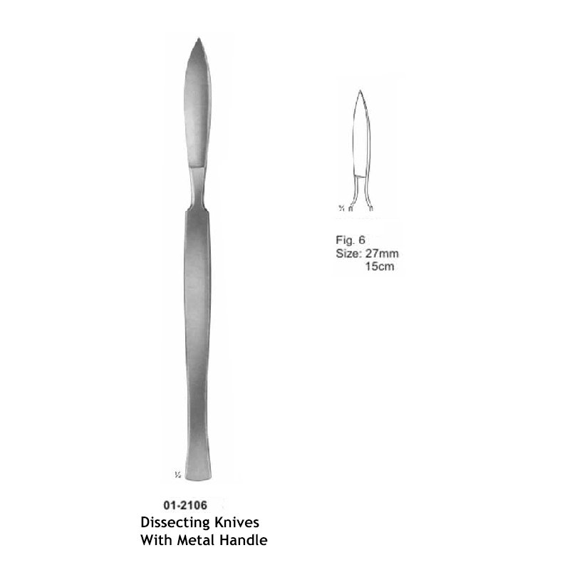 01-2106.jpg Dissecting Knives Stainless Fig 6 Blade 27 mm - Image 1
