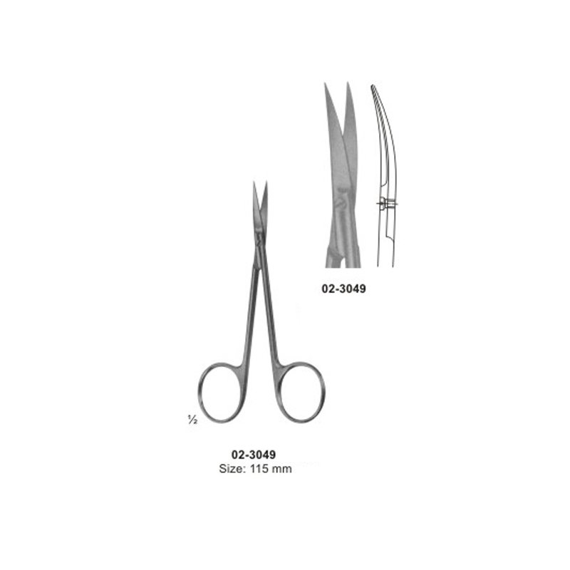 02-3049.jpg IRIS Delicate Surgical Scissor Curved 115 mm - Image 1