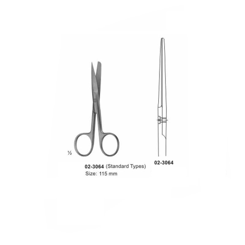 02-3064.jpg Surgical Scissors Sharp-Blunt Straight 115 mm - Image 1