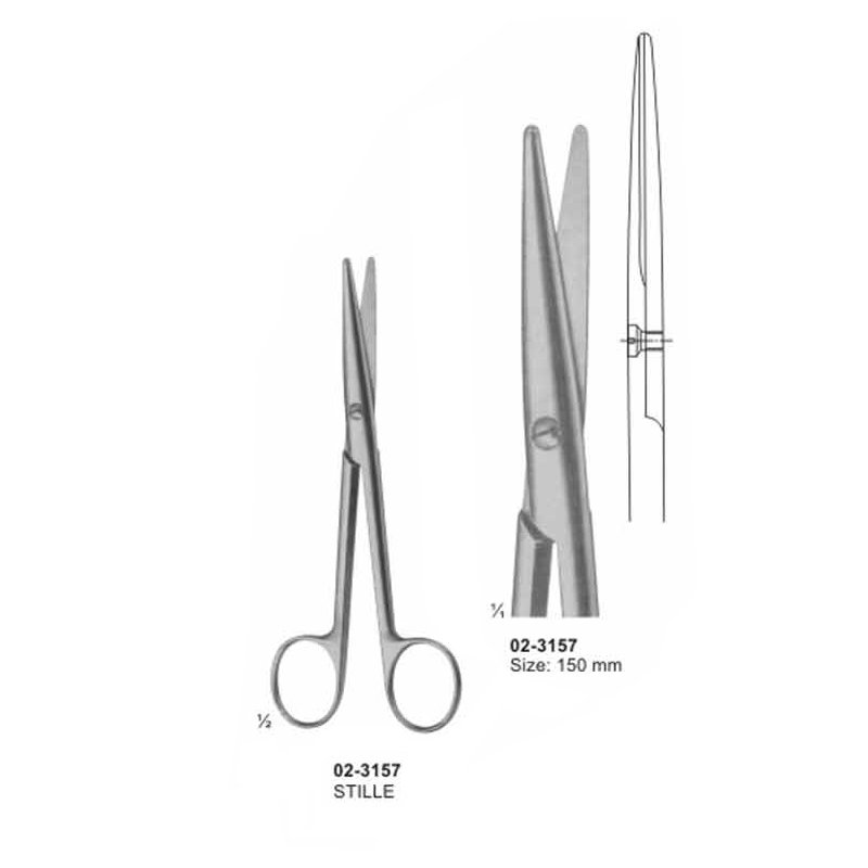 02-3157.jpg STILLE Dissecting Surgical Scissor Straight 150 mm - Image 1
