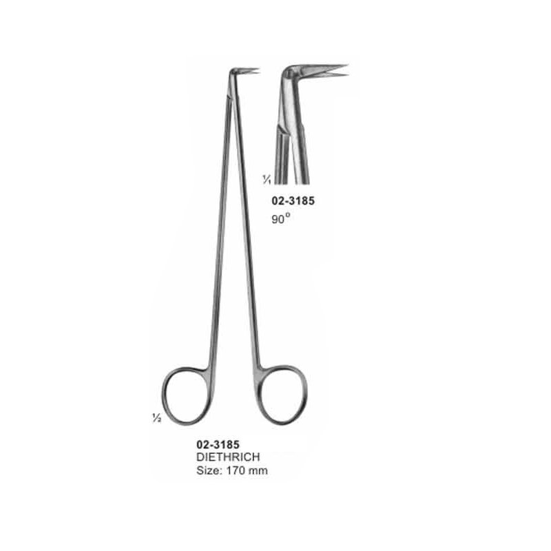 02-3185.jpg Diethrich Vessel Scissor 90 Degree - Image 1