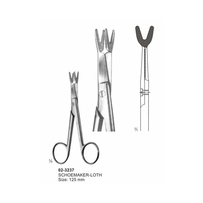 02-3237.jpg Schoemaker-Loth Ligature Scissor 125 mm - Image 1