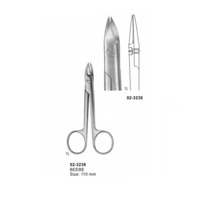02-3238.jpg Beebe Straight Scissor 110 mm Sharp - Image 1