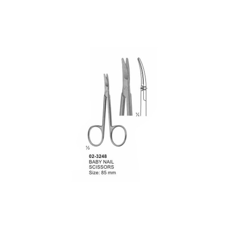 02-3248.jpg Baby Nail Scissors 85 mm - Image 1