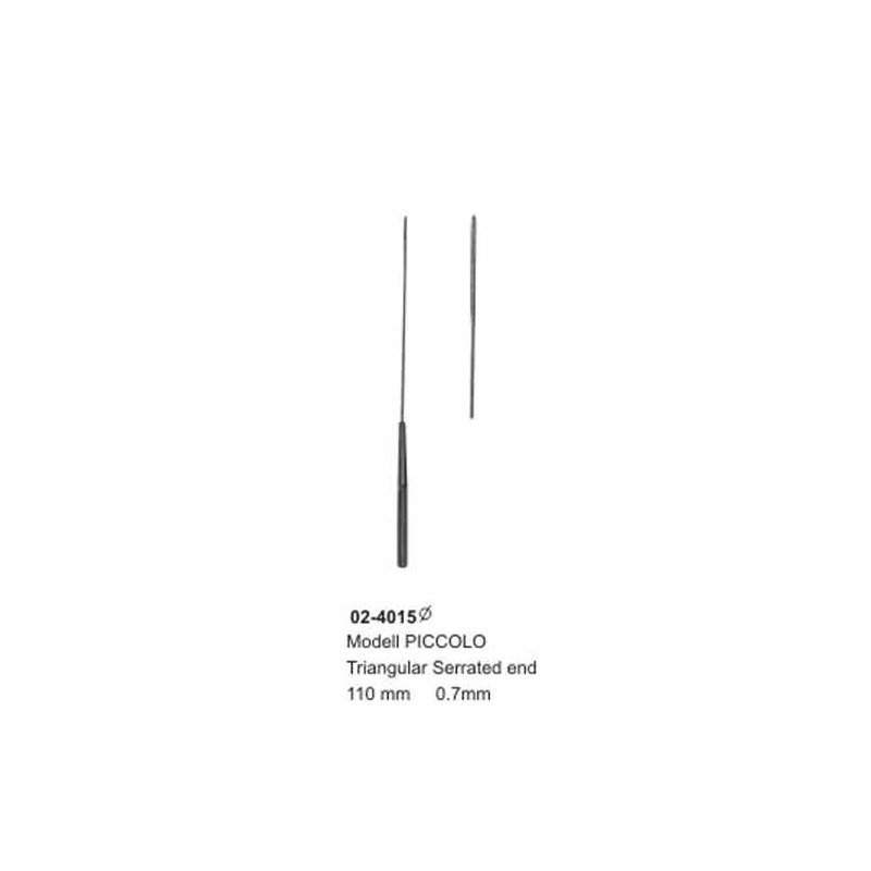 02-4015.jpg Modell Piccolo Probe Triangular Serrated End 110 mm - Image 1