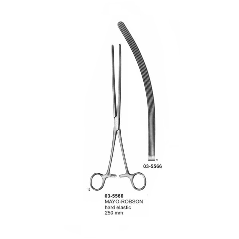 03-5566.jpg Mayo-Robson Intestinal Clamp Curved 250 mm - Image 1