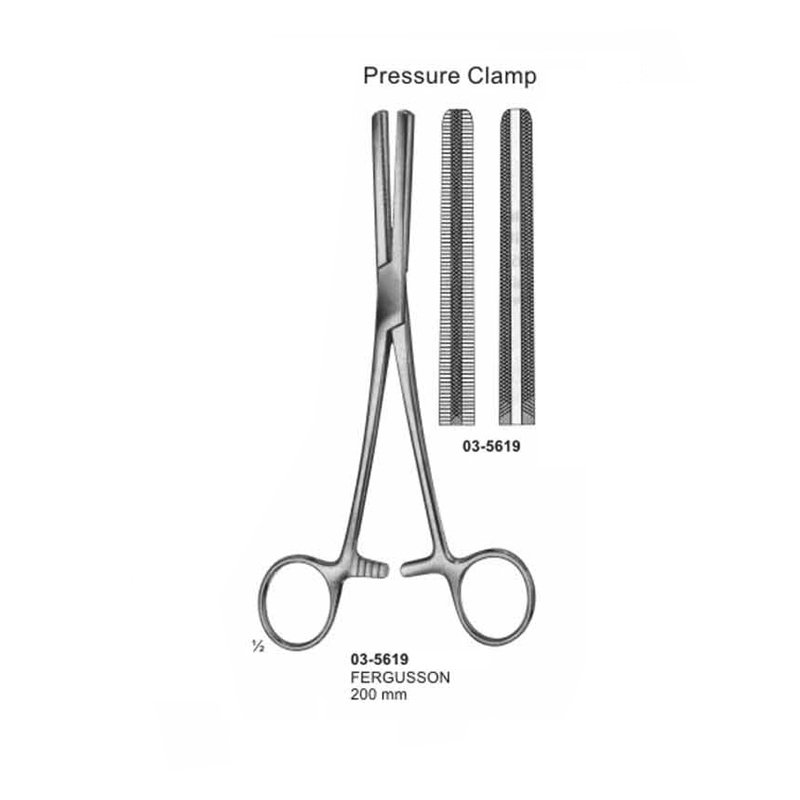 03-5619.jpg Fergusson Straight Haemorrhoidal Forceps 200 mm - Image 1