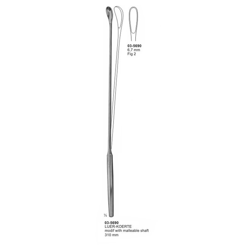 03-5690.jpg Luer-Koerte Modified With Malleable Shaft 6,7 mm - Image 1
