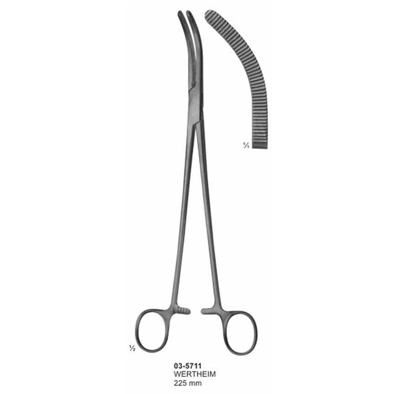 03-5711.jpg Wertheim Kidney And Pedicle Clamps 225 mm - Image 1