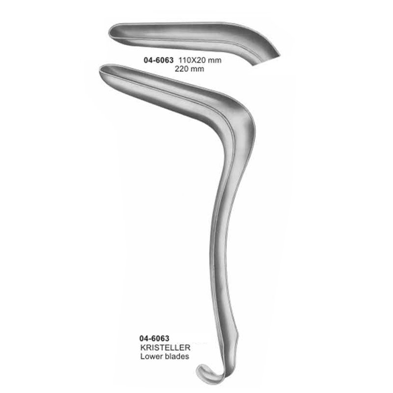 04-6063.jpg Kristeller Vaginal Specula 110x20 mm Lower Blades - Image 1
