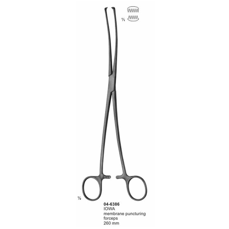 04-6386.jpg Iowa Membrane Puncturing Forceps 260 mm - Image 1