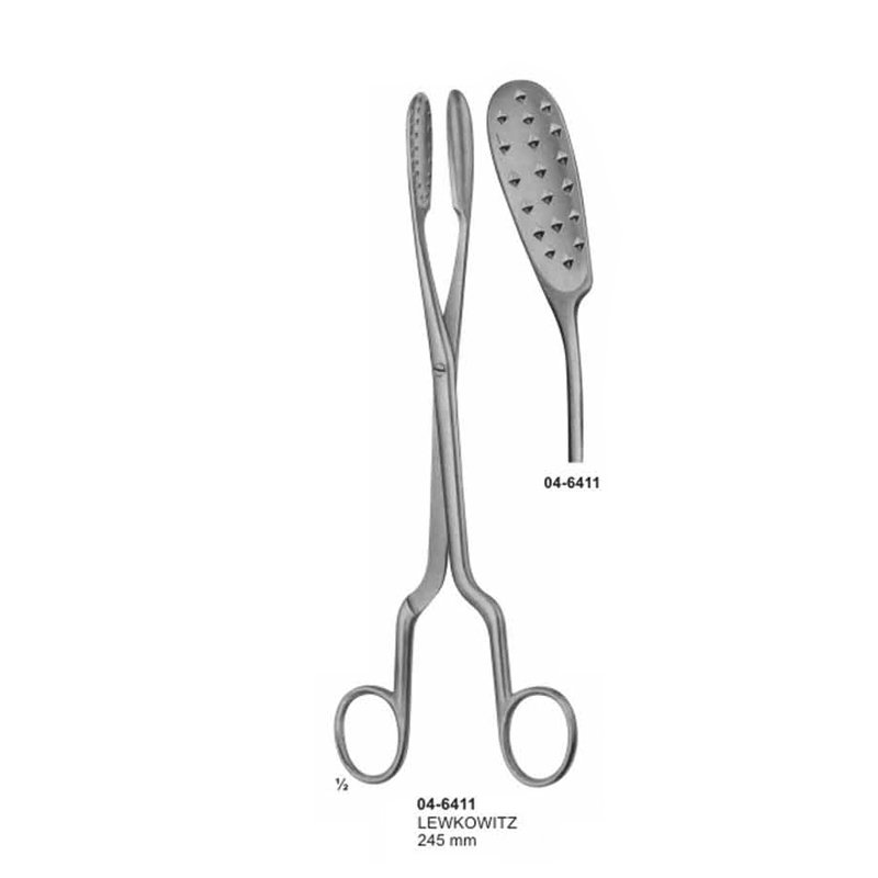 04-6411.jpg Lewkowitz Placenta And Ovum Curved Forceps 245 mm - Image 1