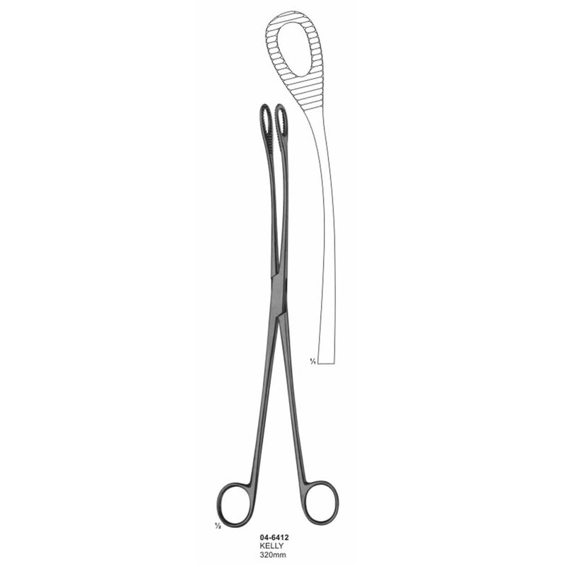 04-6412.jpg Kelly Placenta And Ovum Forceps 320 mm - Image 1