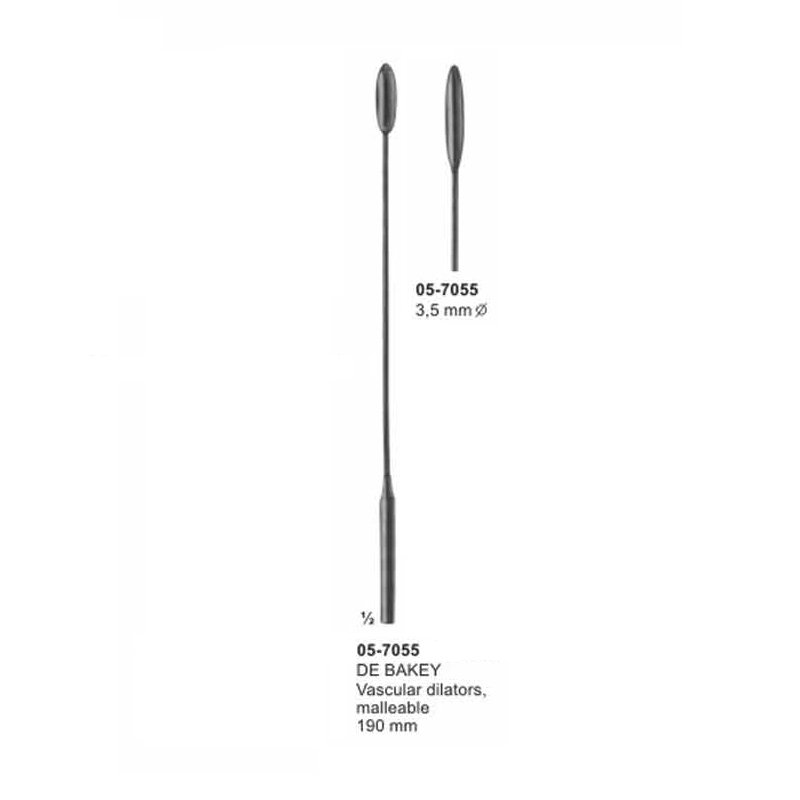 05-7055.jpg DE BAKEY Vascular Dilators Malleable diameter 3,5mm length 190 mm - Image 1