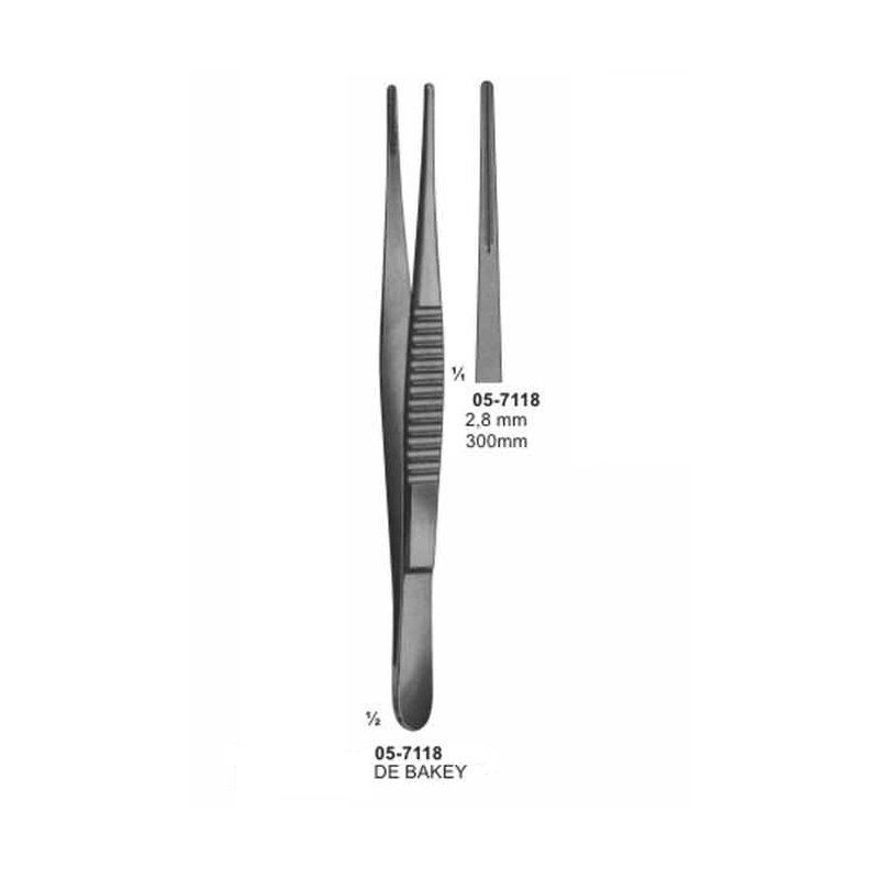 05-7118.jpg DE BAKEY Atraumata Dissecting Forceps 2.8 mm Length 300 mm - Image 1