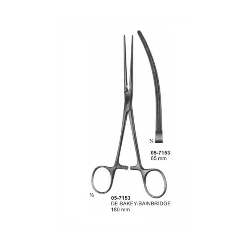 05-7153.jpg DE BAKEY BAINBRIDGE Haemostatic Forceps 65 mm Length 180 mm - Image 1