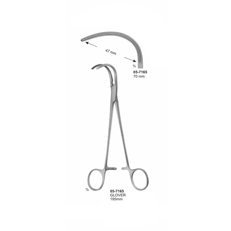 05-7165.jpg DE BAKEY GLOVER Ligature Forceps 70 mm Length 195 mm - Image 1