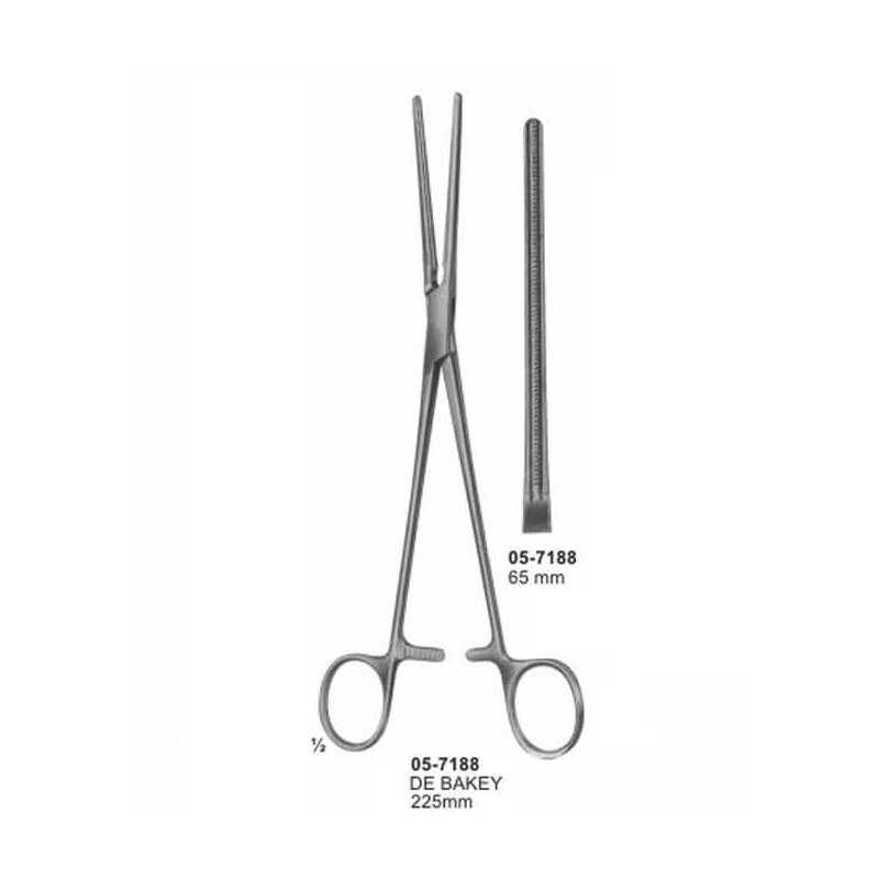 05-7188.jpg DE BAKEY Patent Ducts Clamps 65 mm Length 225 mm - Image 1