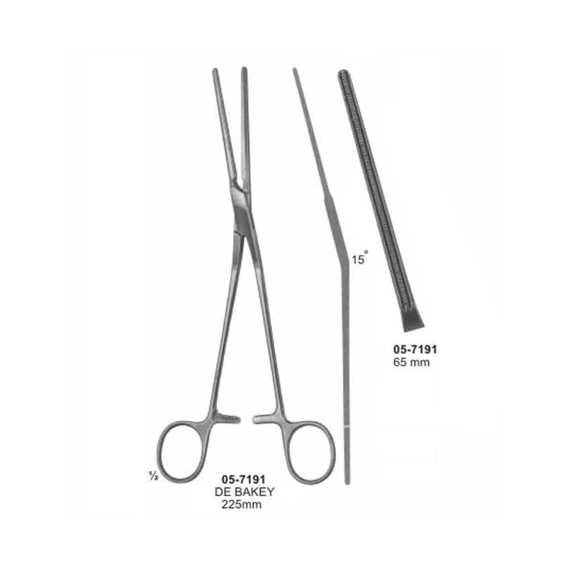 05-7191.jpg DE BAKEY Patent Ducts Clamps 65 mm Length 225 mm - Image 1