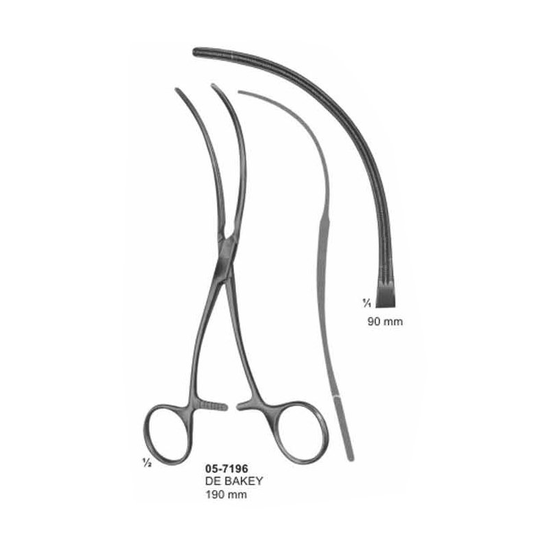 05-7196.jpg DE BAKEY Vascular Clamps 90 mm Length 190 mm - Image 1