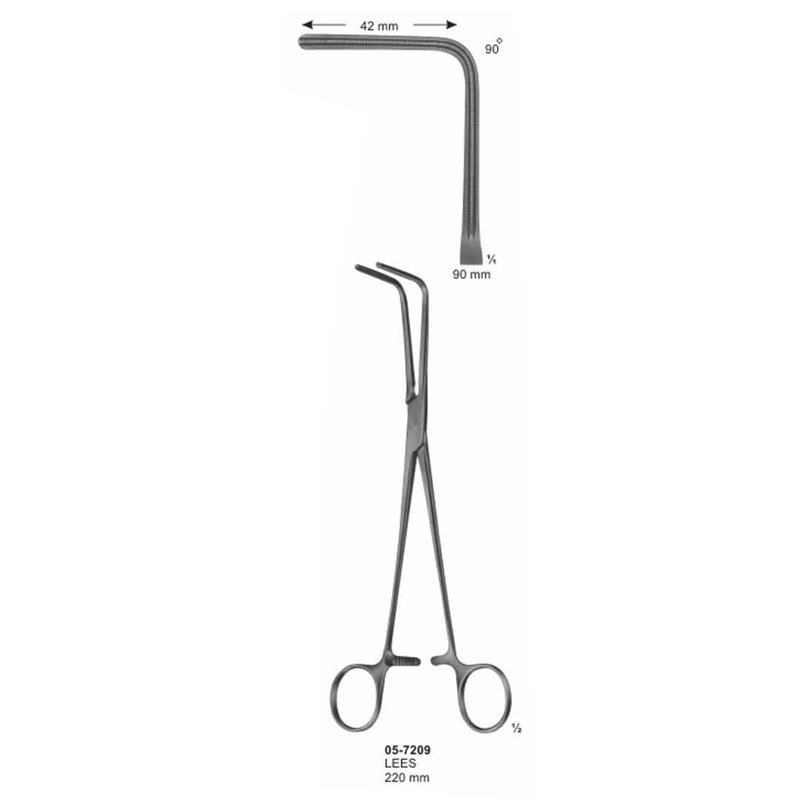 05-7209.jpg LEES Bronchus Clamps 90 mm Length 220 mm - Image 1