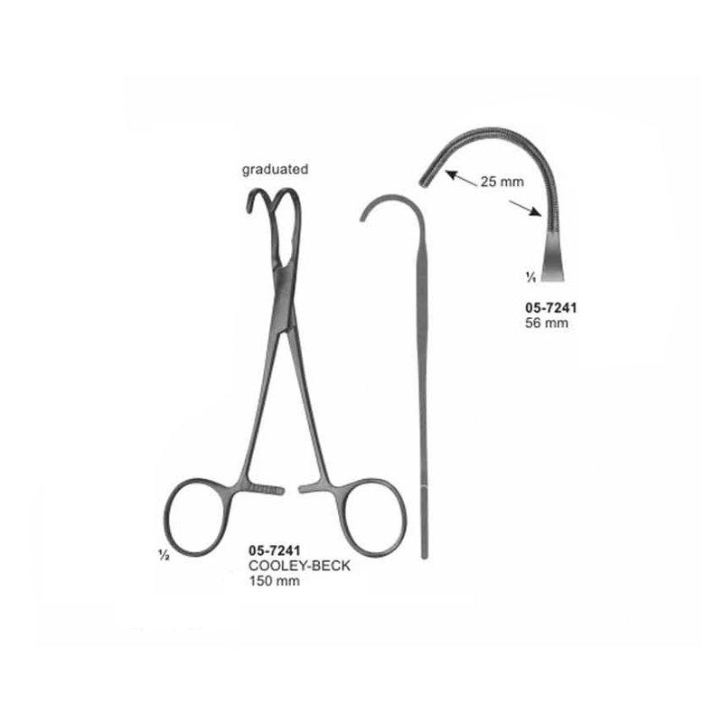 05-7241.jpg COOLEY BECK Anastomosis Clamps Pediatric Type 56 mm Length 150 mm - Image 1