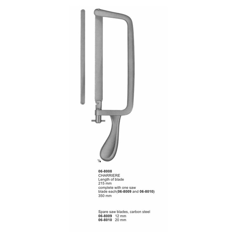 06-8008-06-8010.jpg Charriere Amputation Saw 215 mm - Image 1