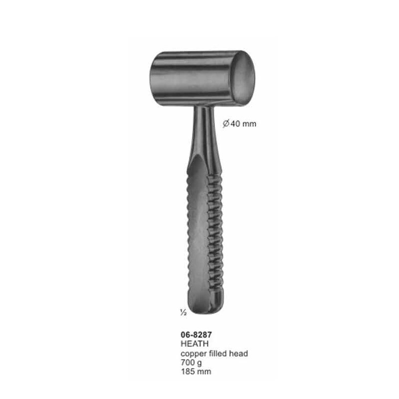 06-8287.jpg Heath Copper Filled Head Surgical Mallets 185 mm - Image 1