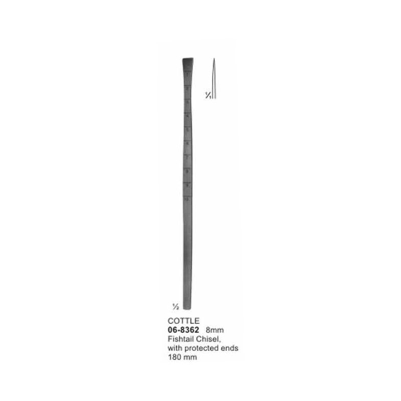 06-8362.jpg Cottle Fishtail Chisel With Protected Ends 180 mm - Image 1