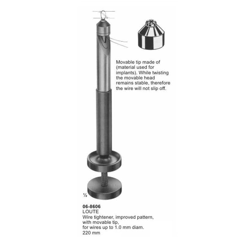 06-8606.jpg Loute Cerclage Wire Tightener Improved Pattern 220 mm - Image 1