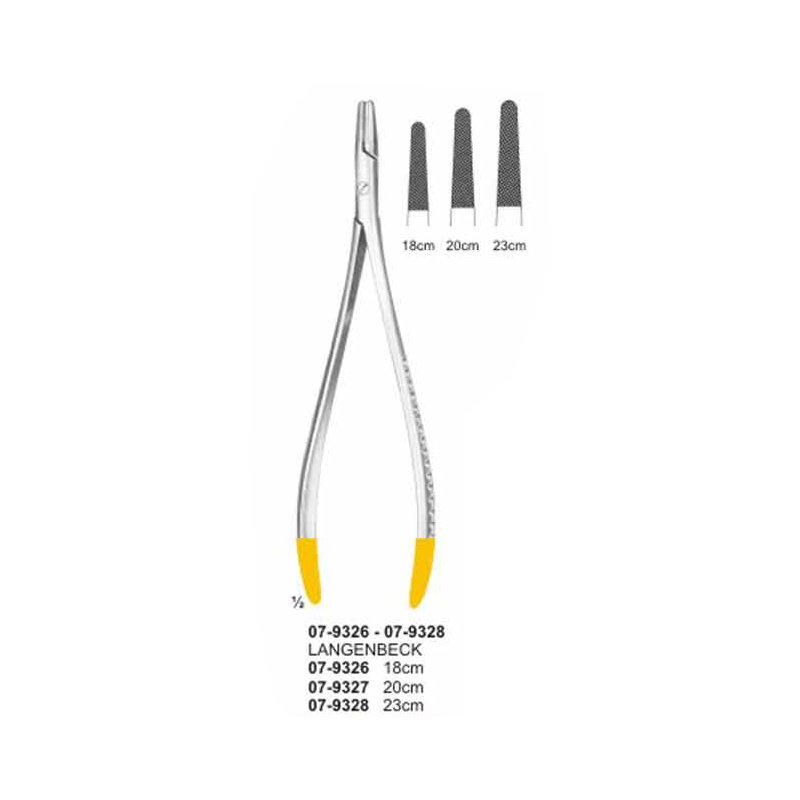 07-9326-07-9328.jpg Langenbeck Needle Holders With TC Inserts - Image 1