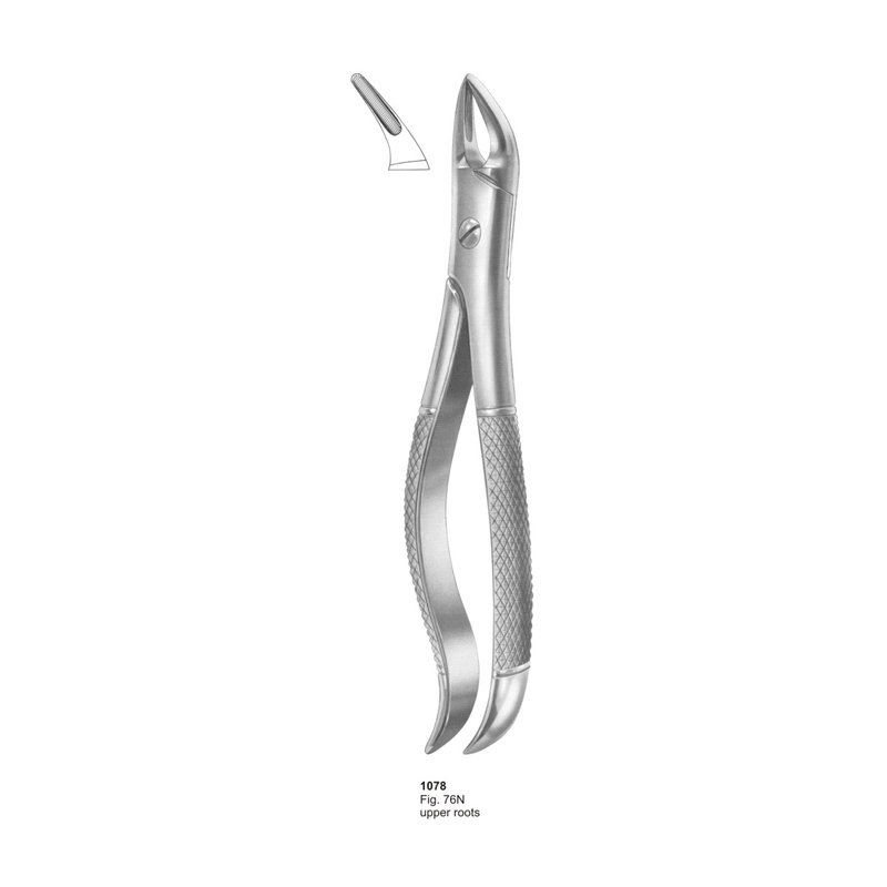 1078.jpg Fig 76N Upper Roots Dental Extraction Forceps - Image 1