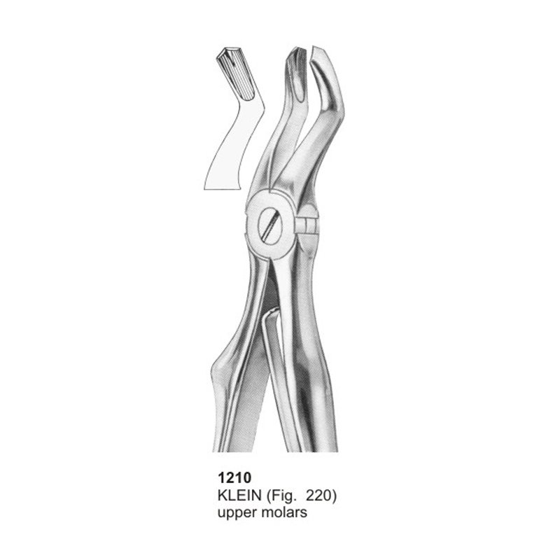 1210.jpg KLEIN Fig 220 Upper Molars For Children Dental Extracting Forcep - Image 1
