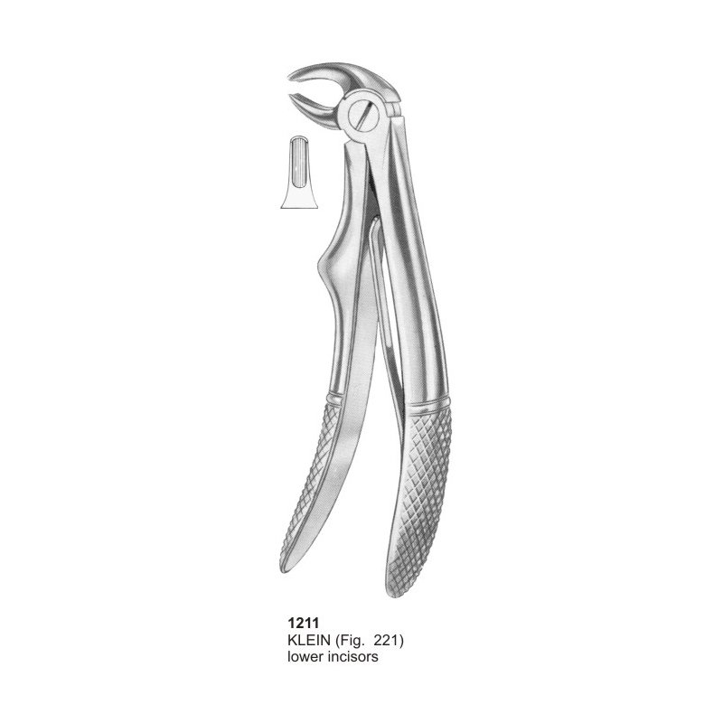 1211.jpg KLEIN Fig 221 Lower Incisors For Children Dental Extraction Forcep - Image 1