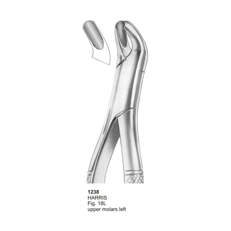 1238.jpg HARRIS Fig 18L Upper Molars Left Dental Extraction Forcep - Image 1