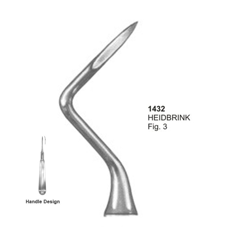 1432.jpg HEIDBRINK Fig 3 Dental Root Elevators - Image 1