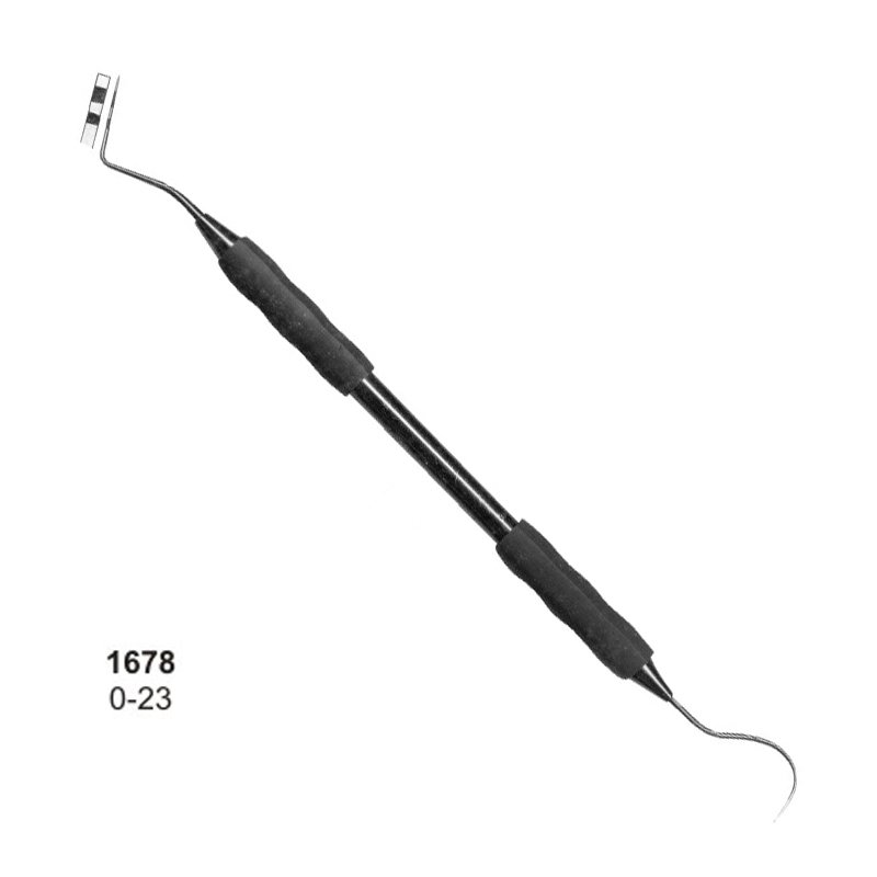 1678.jpg Periodontal Pocket Probe 0-23 Double Ended Tactile Tone - Image 1