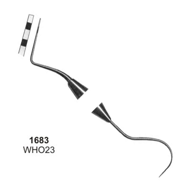 1683.jpg Periodontal Pocket Probe WHO23 Double Ended Tactile Tone - Image 1